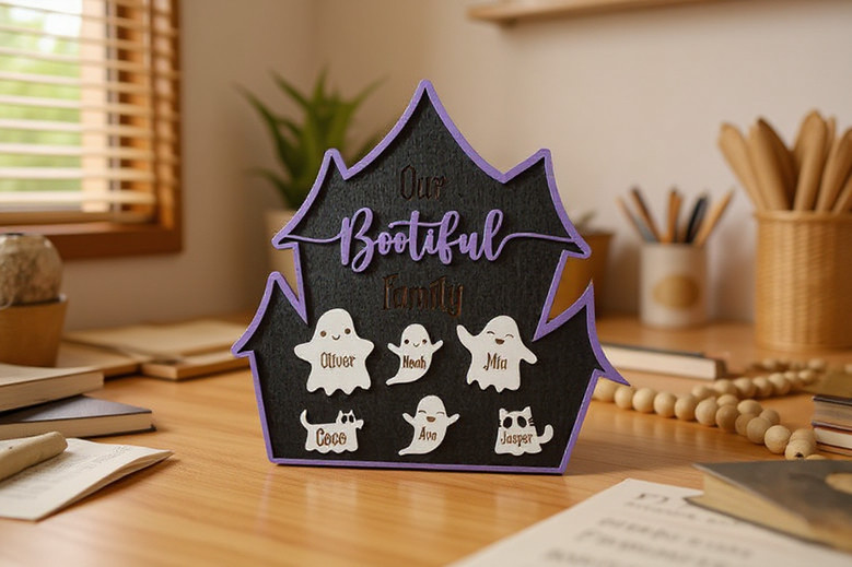 Personalized Our Bootiful Family Halloween Wood Sign For Cute Home DéCor
