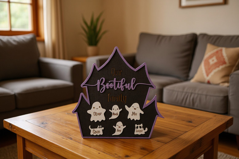 Personalized Our Bootiful Family Halloween Wood Sign For Cute Home DéCor