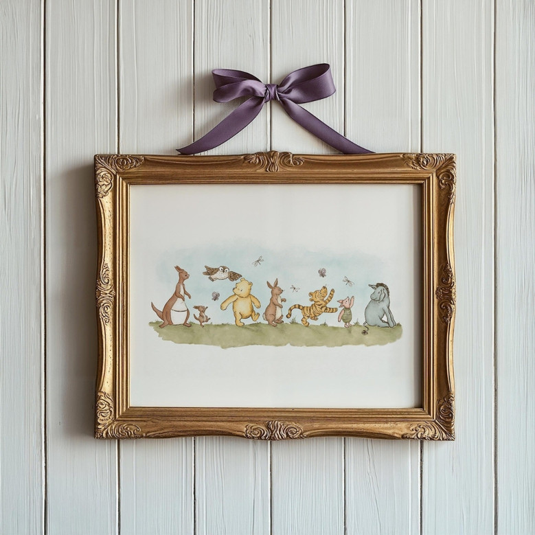 Classic Winnie the Pooh Nursery Wall Art - Baby's Room Decor & Baby Shower Gift