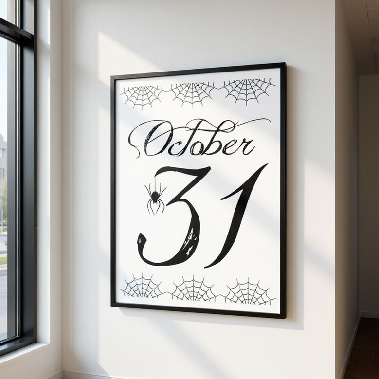 October 31 Halloween Canvas Wall Art For Spooky Indoor Decor