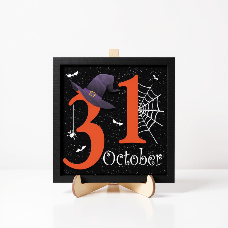 October 31 Halloween Wooden Sign - Autumn DéCor For Family & Friends