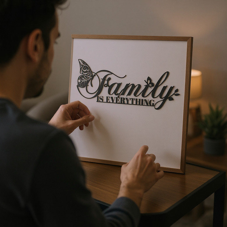 Personalized family name butterfly metal wall art plaque, elegant living room decor and thoughtful housewarming gift