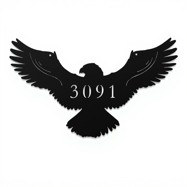 Metal House Number Sign, Eagle Address Sign Metal House Number Sign, Eagle Address Sign