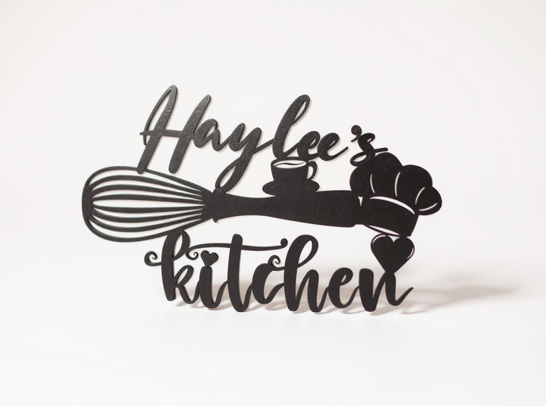 Grandma's Kitchen metal sign, vintage-style typography on white enamel, personalized with family name for Mother’s Day gift Grandma's Kitchen metal sign, vintage-style typography on white enamel, personalized with family name for Mother’s Day gift