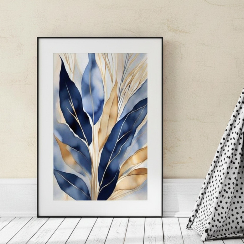 Elegant Blue Botanical Canvas Decor For Any Room (Modern Style)