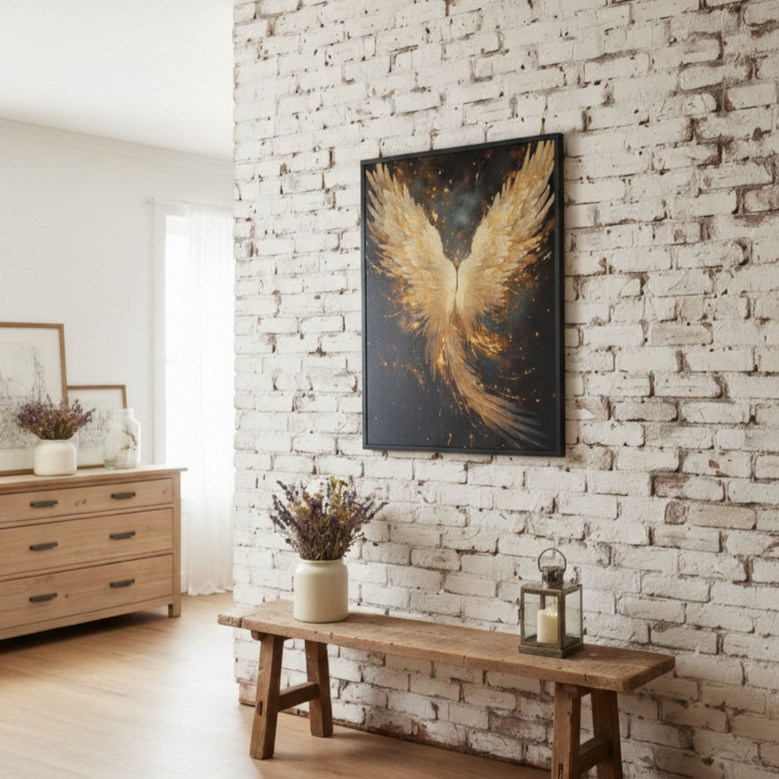 Modern Angel Wings Canvas - Thoughtful Acrylic Gift for Home