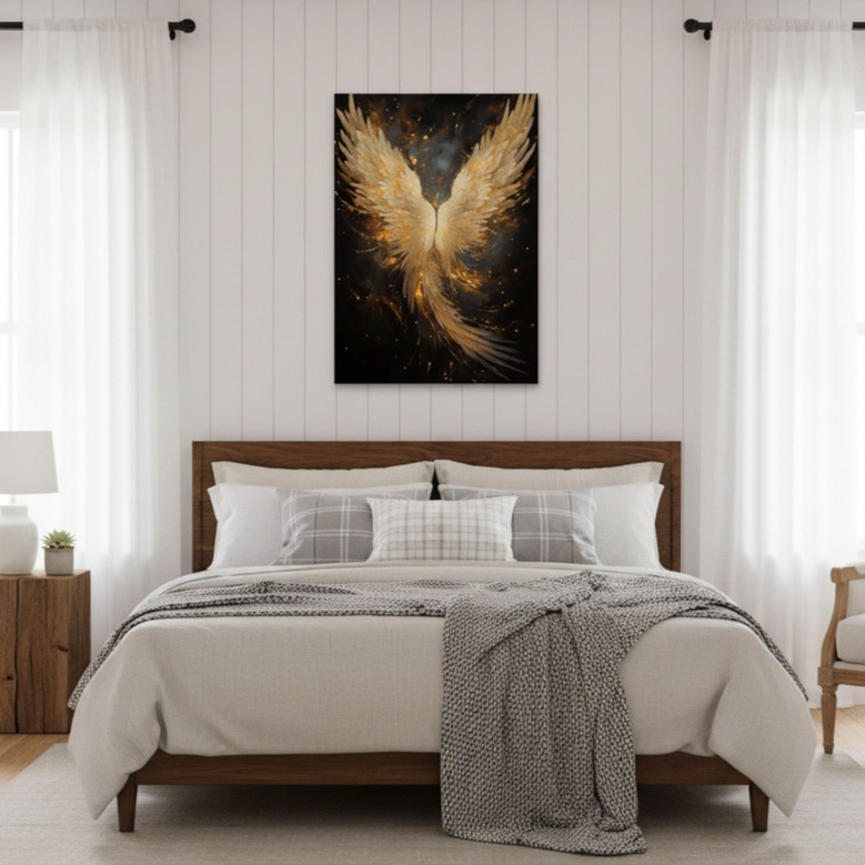 Modern Angel Wings Canvas - Thoughtful Acrylic Gift for Home