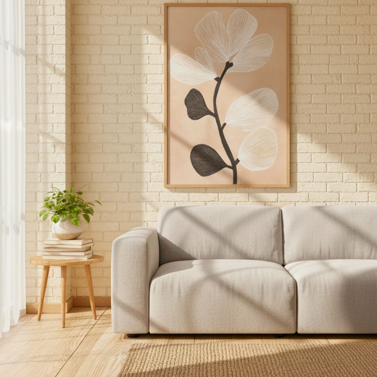 Minimalist Botanical Wall Art Canvas - Modern Abstract Florals For Neutral Home DéCor
