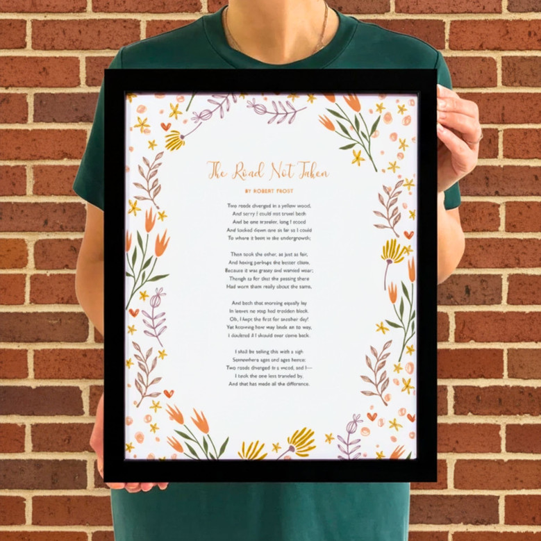 Floral Poetry Anniversary Canvas - Custom Wall Art for Living Room Floral Poetry Anniversary Canvas - Custom Wall Art for Living Room