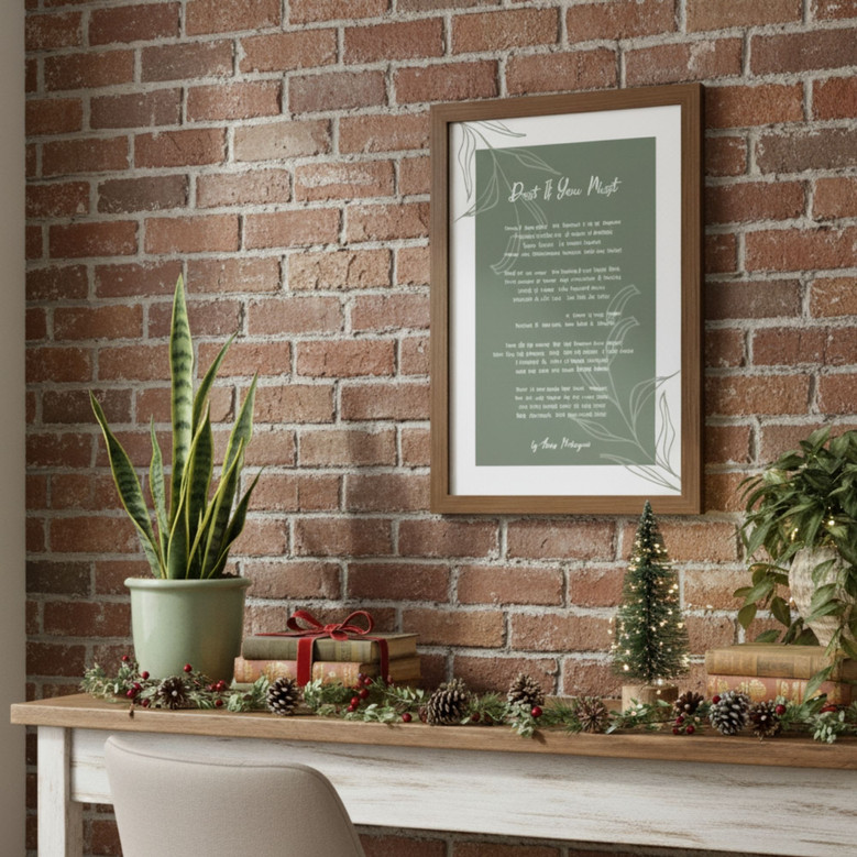 Custom Poetry Wall Art Canvas For Mum, Wife - Floral Design Wedding Gift