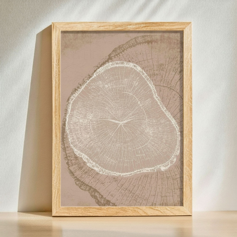 Abstract Tree Stump Wall Decor Canvas Set for Modern Home