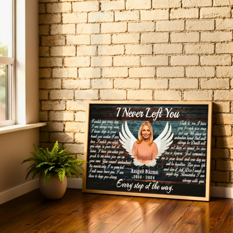Custom Sympathy Canvas - Angel Wings Memorial Gift for Loss