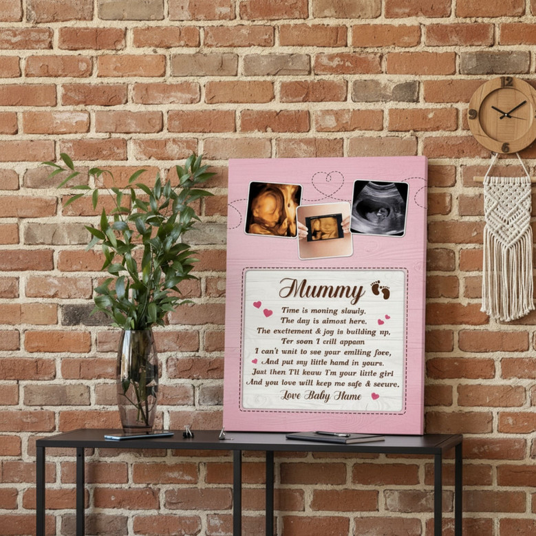 Ultrasound Canvas For New Moms - Personalized Sonogram Photo, Mother's Day Gift