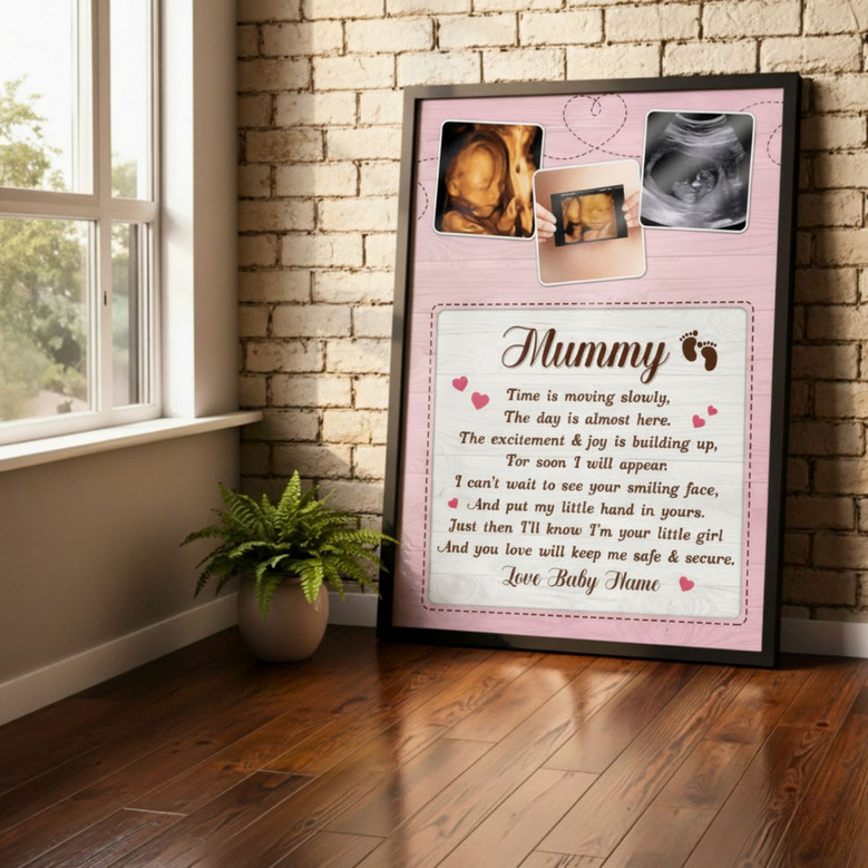 Ultrasound Canvas For New Moms - Personalized Sonogram Photo, Mother's Day Gift