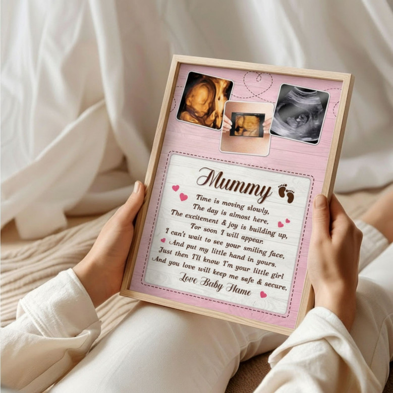 Ultrasound Canvas For New Moms - Personalized Sonogram Photo, Mother's Day Gift