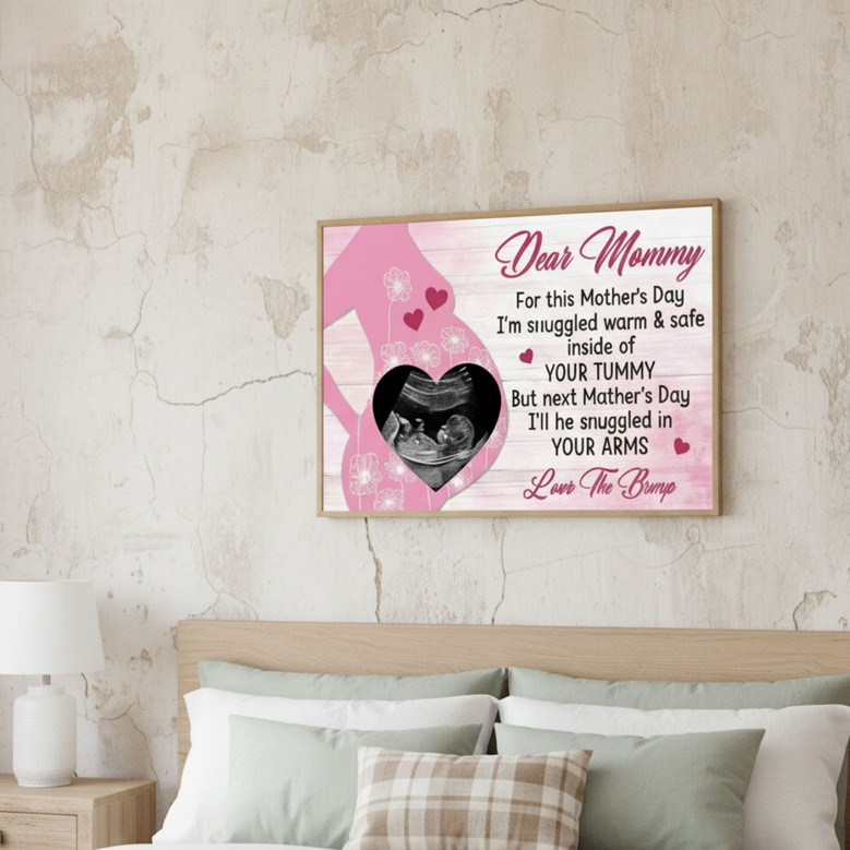 Heartfelt Sonogram Canvas - Mother's Day Gift for Expecting Mom