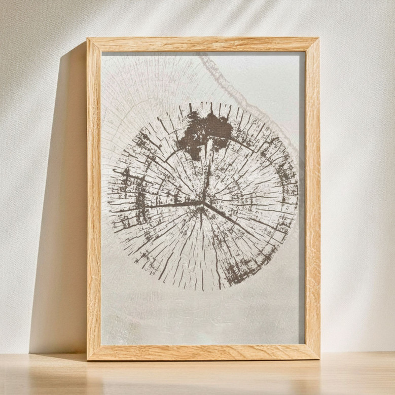 Modern Tree Ring Canvas Art for Living Room - Custom Nordic Decor