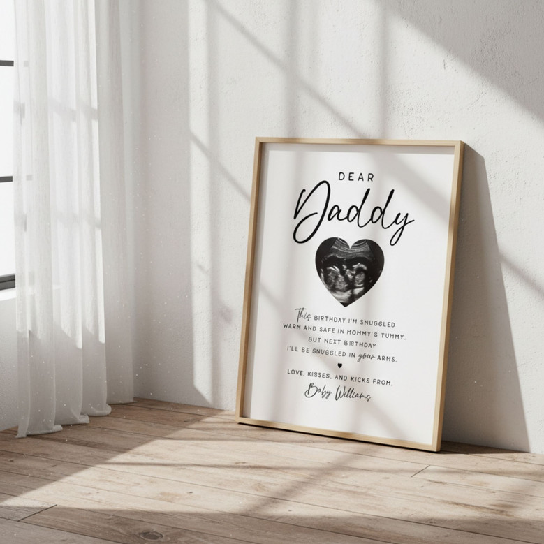 New Dad's Journey - Personalized Ultrasound Canvas Gift