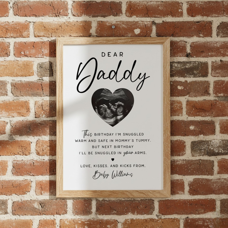 New Dad's Journey - Personalized Ultrasound Canvas Gift