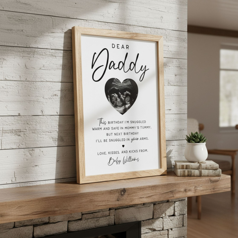 New Dad's Journey - Personalized Ultrasound Canvas Gift
