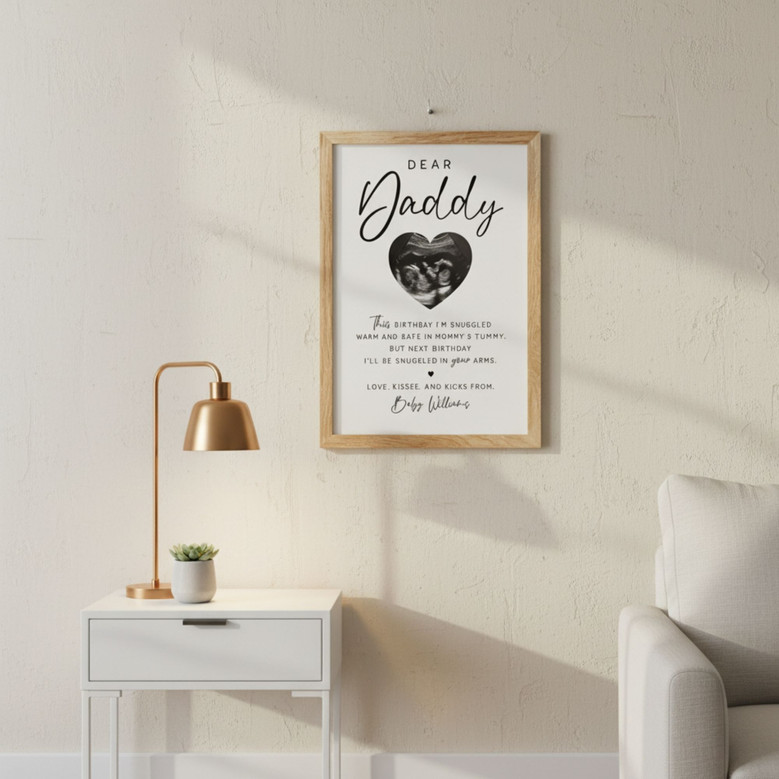 New Dad's Journey - Personalized Ultrasound Canvas Gift