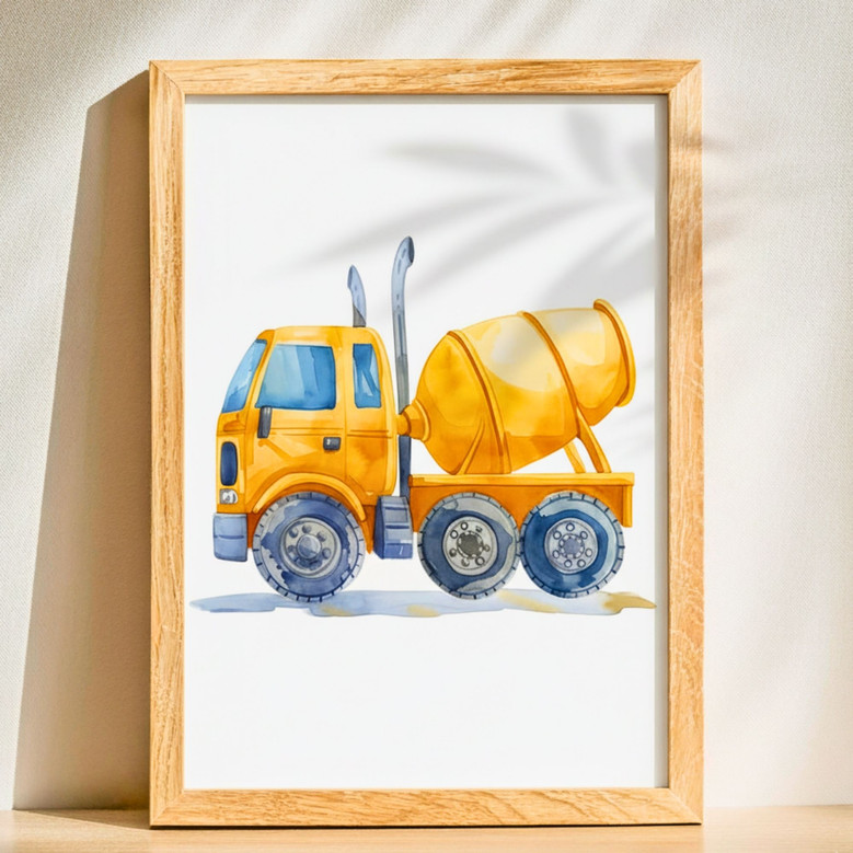 Custom Construction Canvas Trio for Kids' Room Dreamers