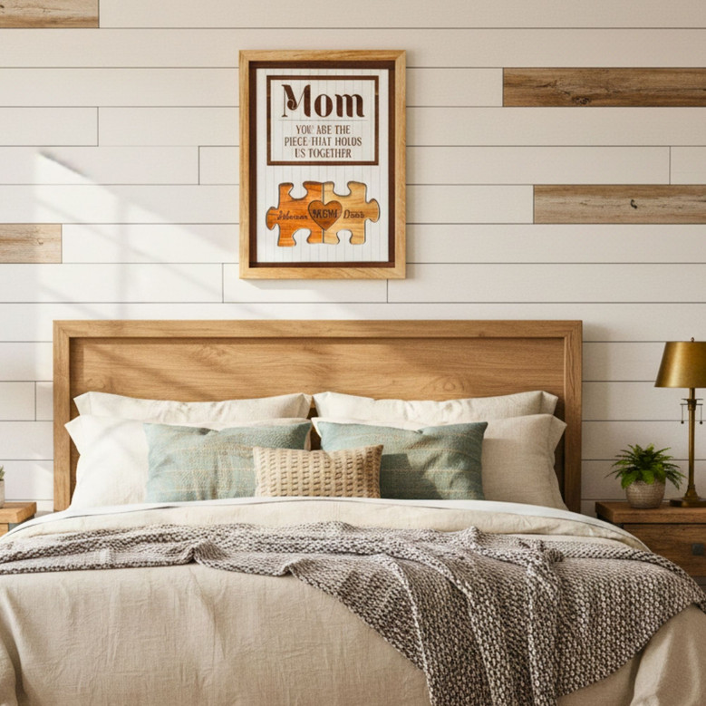 Custom Family Puzzle Canvas - Heartfelt Mother's Day Gift