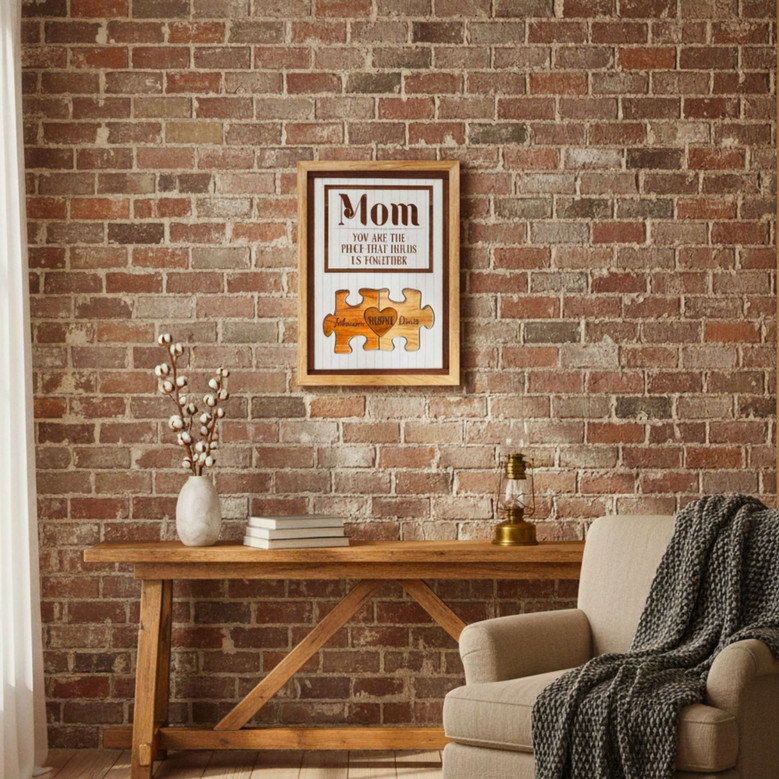 Custom Family Puzzle Canvas - Heartfelt Mother's Day Gift