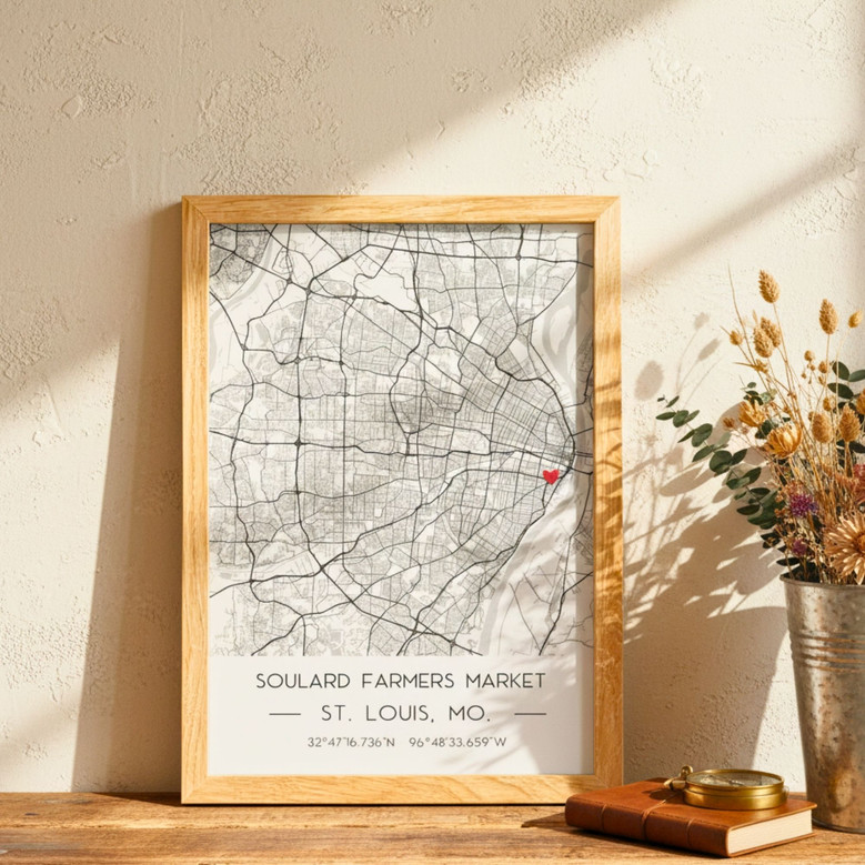 Custom "Our Spot" Map Canvas - Thoughtful Anniversary Gift for Him