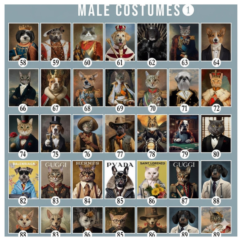 Custom Royal Dog Portrait Canvas - Unique King's Pet Art Gift