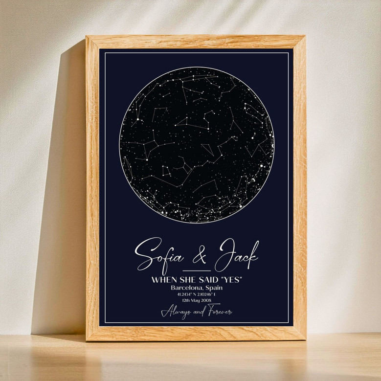 Our First Night - Personalized Star Map Canvas Keepsake