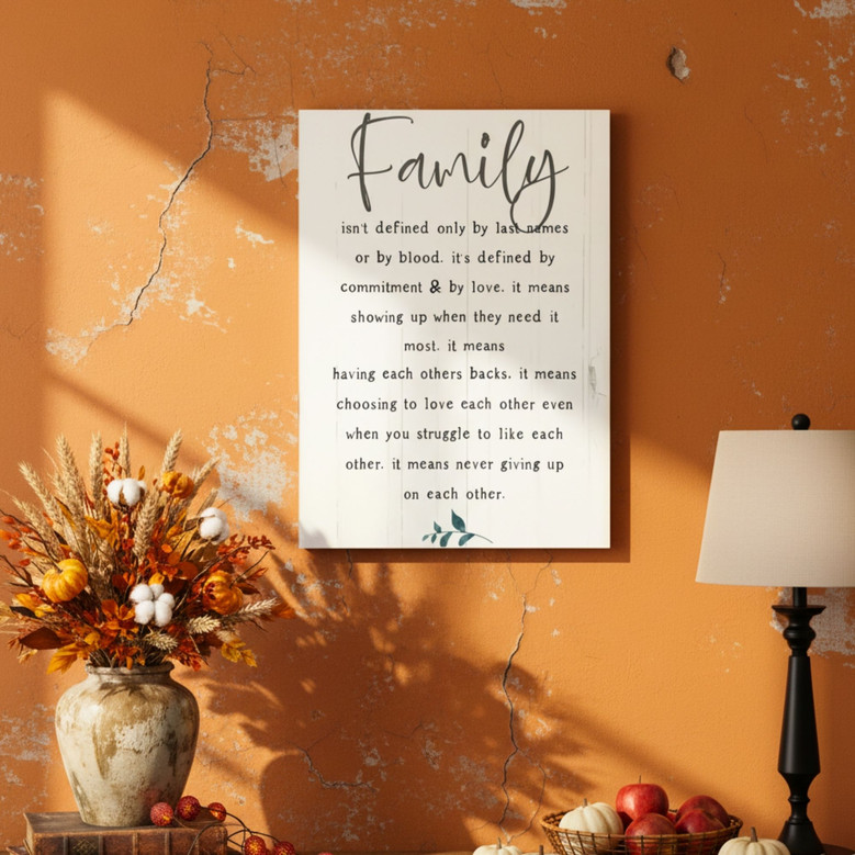 Inspirational Family Definition Canvas for Farmhouse Decor Inspirational Family Definition Canvas for Farmhouse Decor