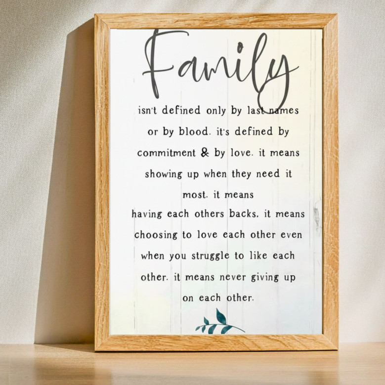Inspirational Family Definition Canvas for Farmhouse Decor Inspirational Family Definition Canvas for Farmhouse Decor