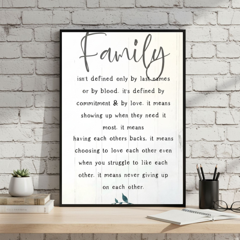 Inspirational Family Definition Canvas for Farmhouse Decor Inspirational Family Definition Canvas for Farmhouse Decor