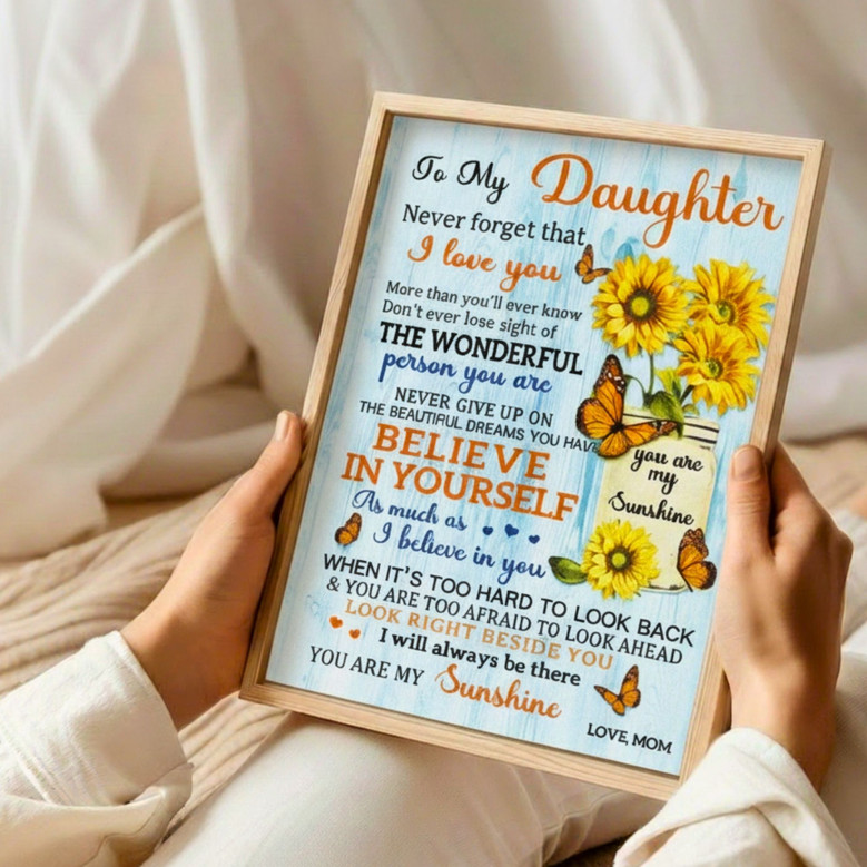 Heartfelt Mother-Daughter Poem Canvas Art - Bedroom Gift from Mom