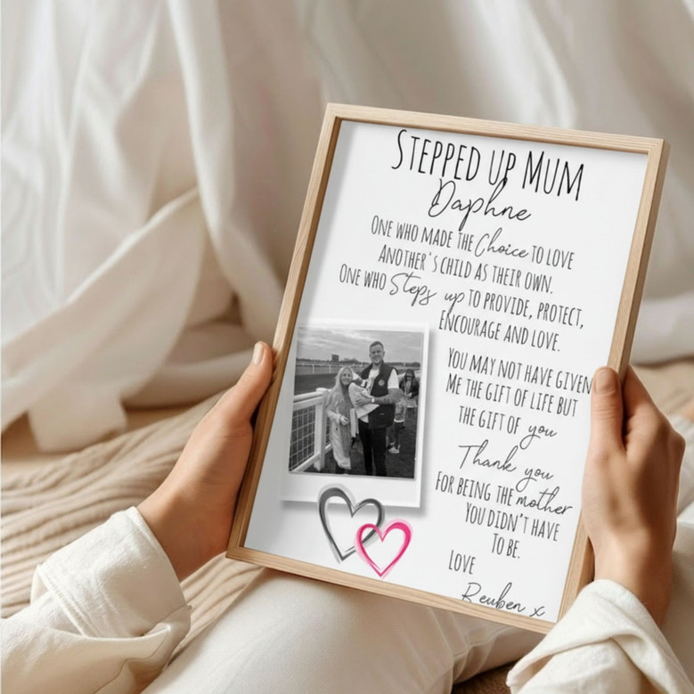 Heartfelt Stepped Up Mom Canvas - Personalized Mother's Day Gift