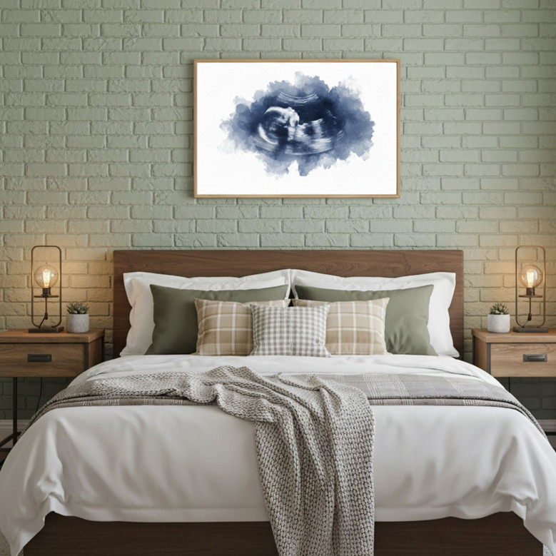 Heartfelt Ultrasound Canvas - Custom Baby Shower & Nursery Decor