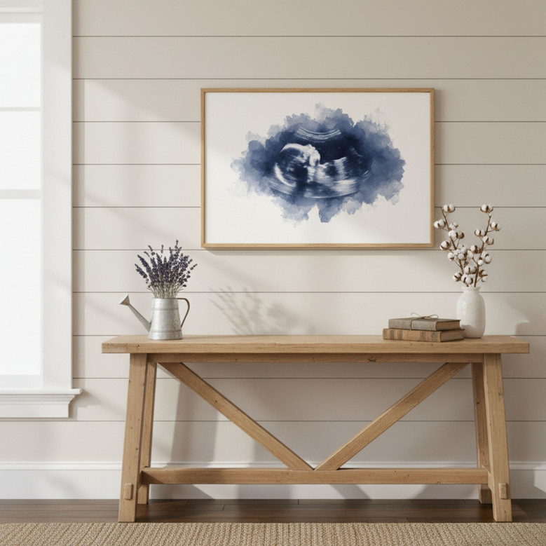 Heartfelt Ultrasound Canvas - Custom Baby Shower & Nursery Decor