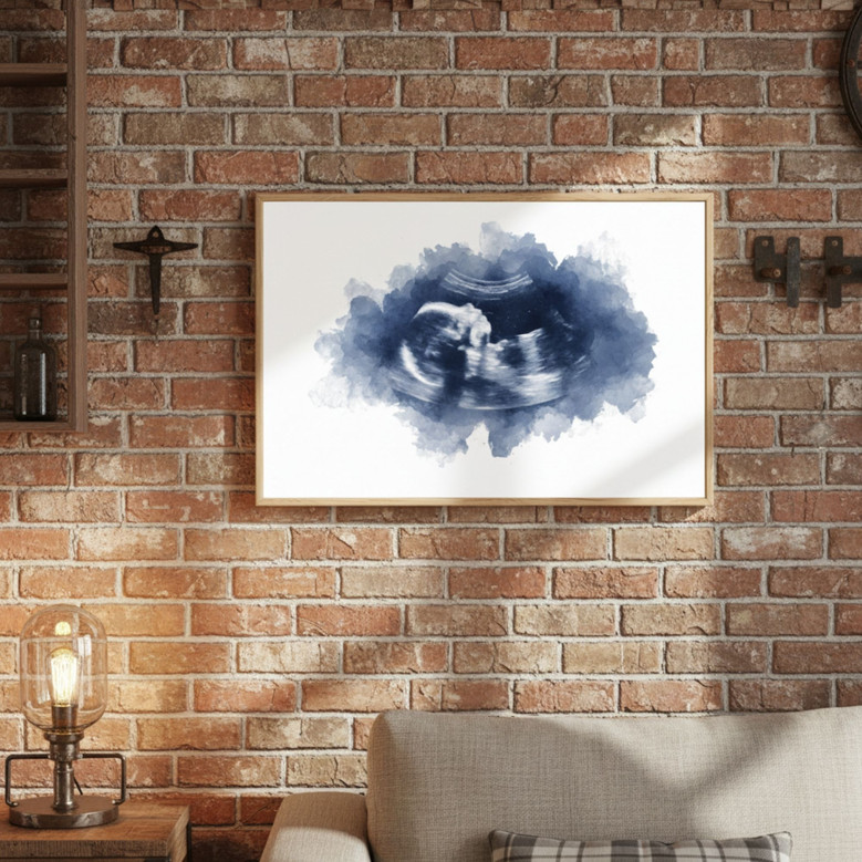 Heartfelt Ultrasound Canvas - Custom Baby Shower & Nursery Decor