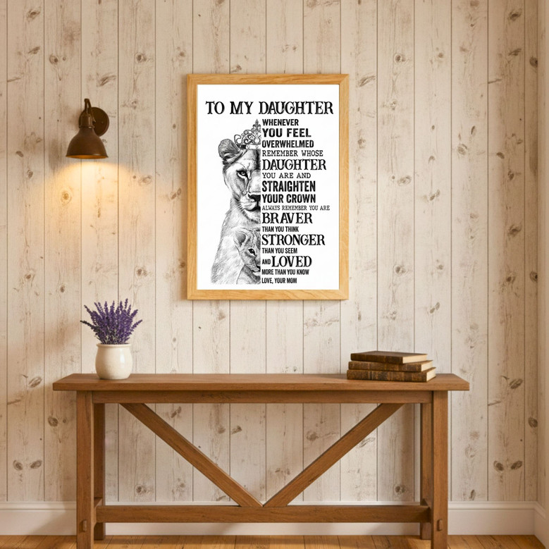 Lion Queen Canvas - Inspirational Mother-Daughter Art for Her Room