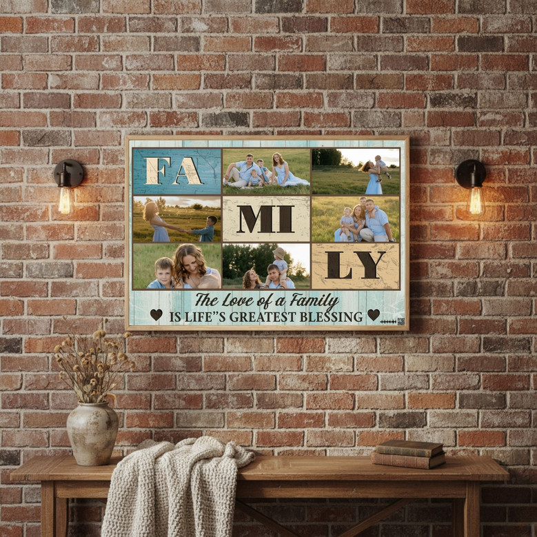 The Love of a Family Custom Photo Canvas