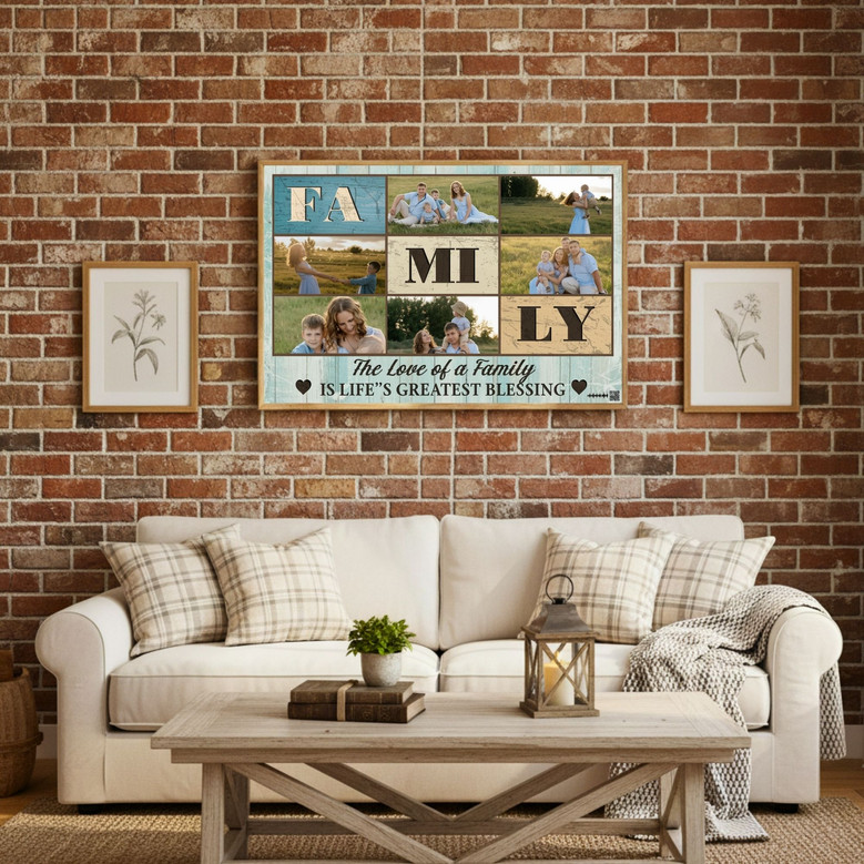 The Love of a Family Custom Photo Canvas