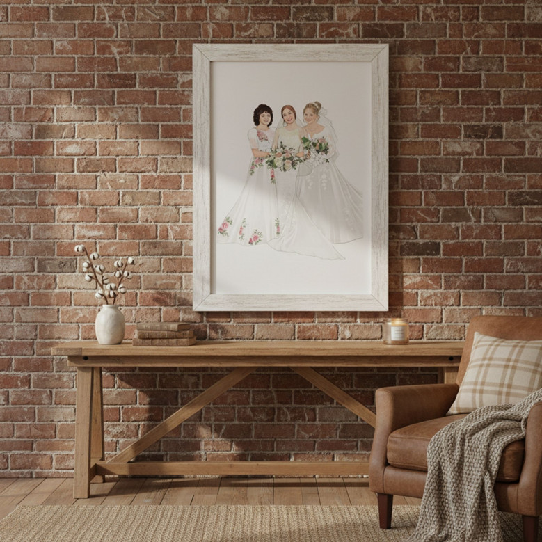 Watercolor Personalized Wedding Canvas For Mom And Daughter - Paintings For Mom