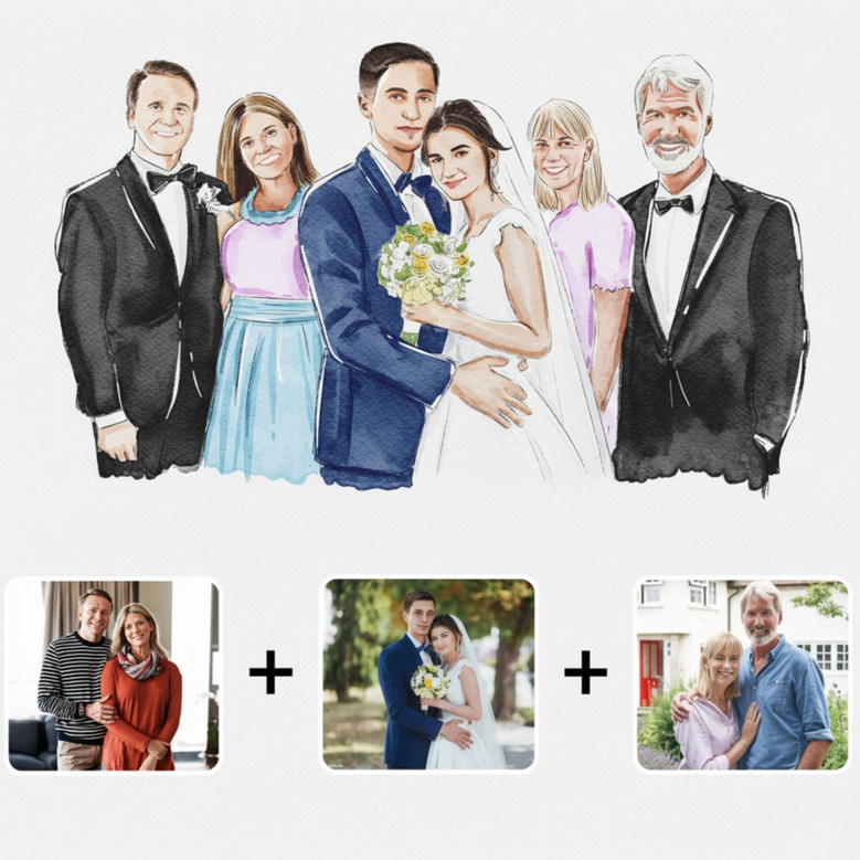 Watercolor Personalized Wedding Canvas For Mom And Daughter - Paintings For Mom