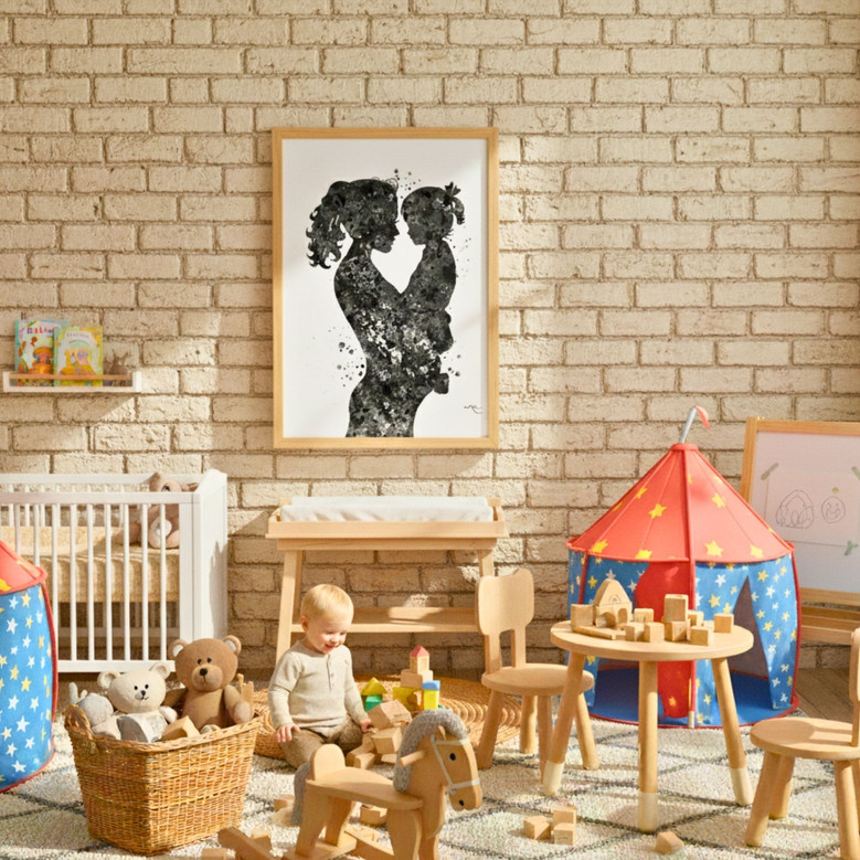 New Mom's Heartfelt Mother Daughter Keepsake Canvas Gift New Mom's Heartfelt Mother Daughter Keepsake Canvas Gift