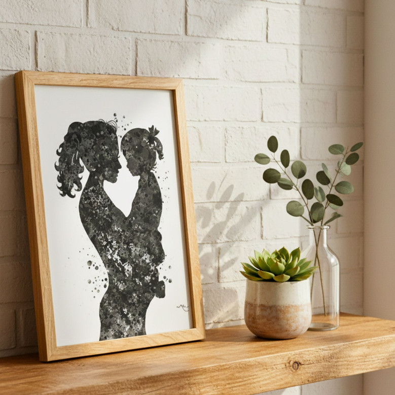 New Mom's Heartfelt Mother Daughter Keepsake Canvas Gift New Mom's Heartfelt Mother Daughter Keepsake Canvas Gift