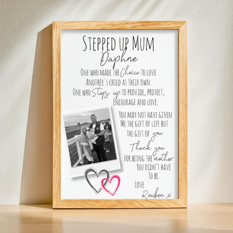 Personalized Stepped Up Mom Canvas - Heartfelt Presents For Mom - Mother's Day Or Birthday