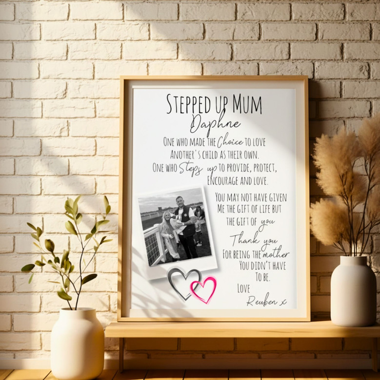 Personalized Stepped Up Mom Canvas - Heartfelt Presents For Mom - Mother's Day Or Birthday