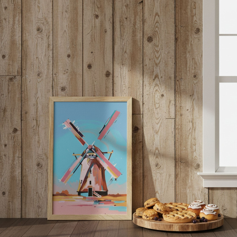 Vibrant Windmill Canvas - Modern Farmhouse Bedroom Charm Vibrant Windmill Canvas - Modern Farmhouse Bedroom Charm