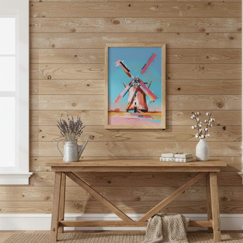 Vibrant Windmill Canvas - Modern Farmhouse Bedroom Charm Vibrant Windmill Canvas - Modern Farmhouse Bedroom Charm